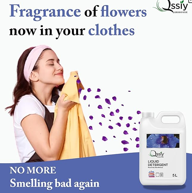 Qssiy Liquid Detergent Suitable For Top Load & Front Load Washing Machine 5L