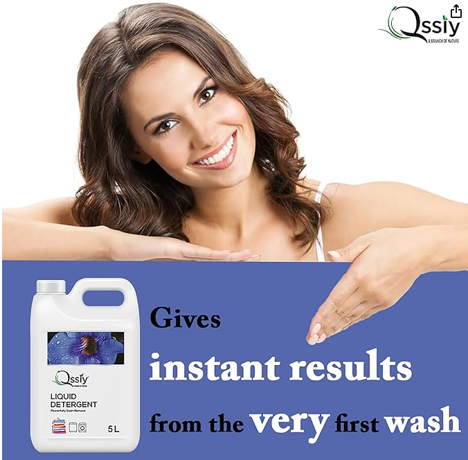 Qssiy Liquid Detergent Suitable For Top Load & Front Load Washing Machine 5L